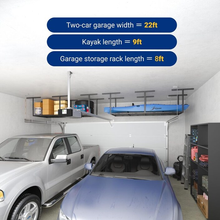 GR38 Classic 3' x 8' Overhead Garage Storage Rack | FLEXIMOUNTS